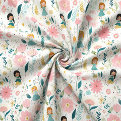 Blossom Fairies 100% Quilting Cotton Poplin Fabric