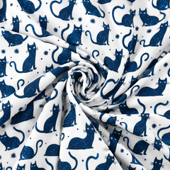 Rose &amp; Hubble, Himmelblauer Stoff mit kleinen Blümchenmustern, Meterware/Halbmeter/Fat Quarter, 100 % Baumwoll-Popeline zum Quilten, Schneidern (CP0938 SKY) 