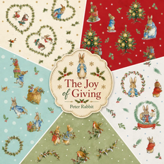 Craft Cotton Co. The Joy of Giving Peter Rabbit Stoff, 100 % Baumwolle, 112 cm breit, zum Basteln, Patchwork, Heimdekor, 3397