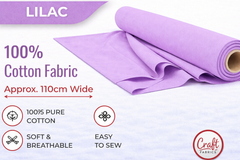 CraftsFabrics Plain Dyed Homespun Cotton Fabric – 100% Cotton – 110cm Wide – Craft, Quilting & Dressmaking Fabric