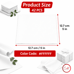 CraftsFabrics Red 100% Cotton 42pcs Plain 5"x 5" Charm Pack