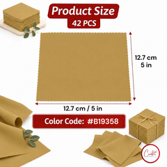 CraftsFabrics Red 100% Cotton 42pcs Plain 5"x 5" Charm Pack