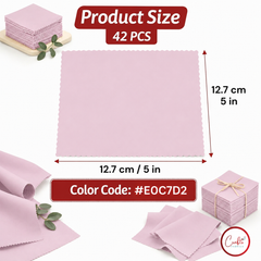 CraftsFabrics Red 100% Cotton 42pcs Plain 5"x 5" Charm Pack