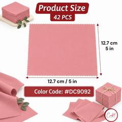 CraftsFabrics Red 100% Cotton 42pcs Plain 5"x 5" Charm Pack