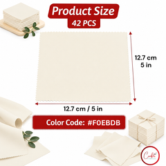 CraftsFabrics Red 100% Cotton 42pcs Plain 5"x 5" Charm Pack