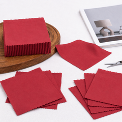 CraftsFabrics Red 100% Cotton 42pcs Plain 5"x 5" Charm Pack