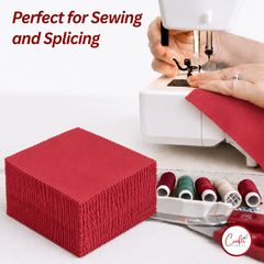 CraftsFabrics Red 100% Cotton 42pcs Plain 5"x 5" Charm Pack