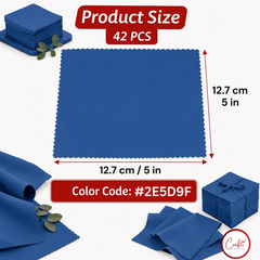 CraftsFabrics Red 100% Cotton 42pcs Plain 5"x 5" Charm Pack