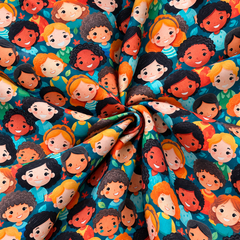 Joyful Friends 100% Cotton Poplin Fabric