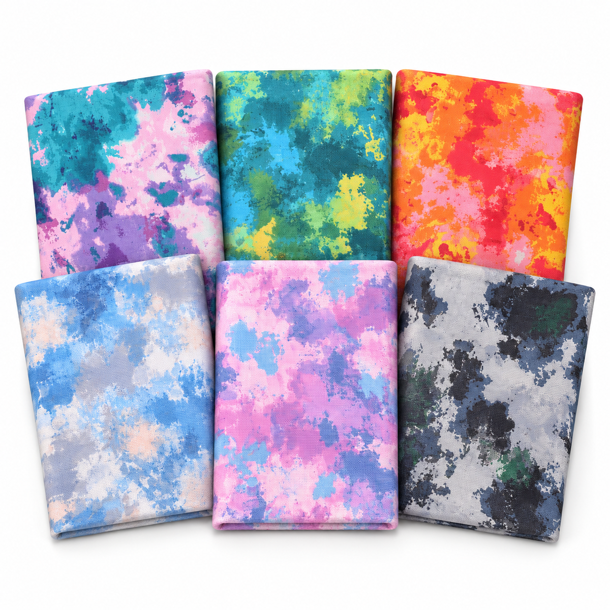 Tie Dye 6pcs Camouflage Cotton Sewing Poplin Quilt Cotton Printed Fabric