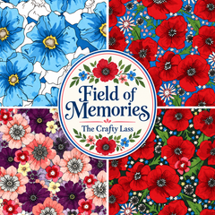 Make + Believe Fabrics 100% Cotton 110cm Wide Field of Memories The Crafty Lass Organic Cotton Prints
