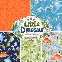 Little Dinosaur by Susan Wheeler 100% Cotton Quilting Fabric