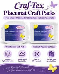 Placemat Bosal Craft-Tex 4Pcs 100% Cotton Plus Double-Sided Fusible Interfacing