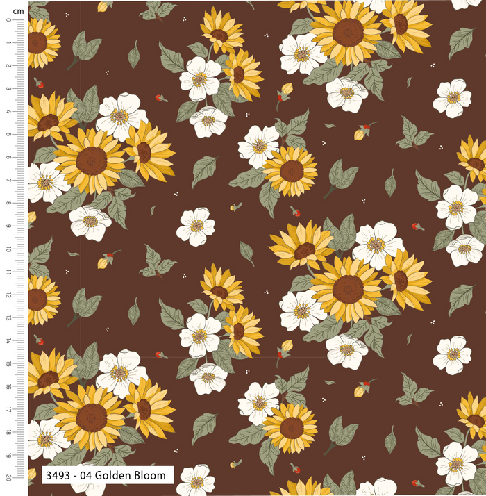 The Craft Cotton Co. Loose Fabric Cinnamon Spice by Kimberley Hind Collection 100% Cotton 112cm Wide Autumnal Spice Prints