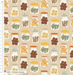 Cinnamon Spice by Kimberley Hind Collection 100% Cotton 112cm Wide Autumnal Spice Prints For Crafting, Home Décor, Kid's Craft