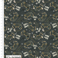 Combat Quest Printed Fabric 5Pcs 45cm x 55cm Wide Fat Quarter Bundle for Bean Bags, Play Zones and Childrens Crafting