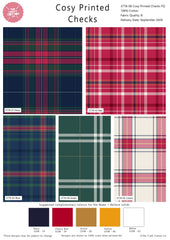 Cosy Checks 100% Cotton 5Pcs Fat Quarter Bundle