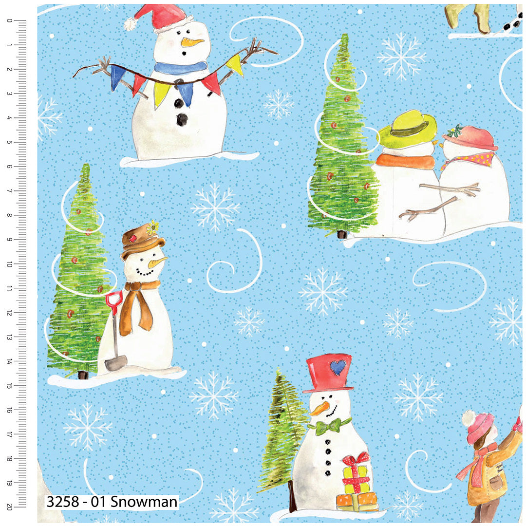 Debbie shore –Premium Cotton Christmas Printed Fabric-100% Cotton - By Meter, Half Meter, Long Quarter or Fat Quarters