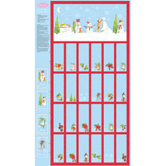 Christmas Traditions-Debbie Shore 65cm x 110cm Christmas Advent Panel.100% Cotton. Ideal for Crafts and Patchwork