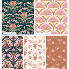 Deco Blooms By Craft Cotton Co. 100% Cotton Digitally Printed Fabric for Quilting, Arts, Crafts, DIY Projects