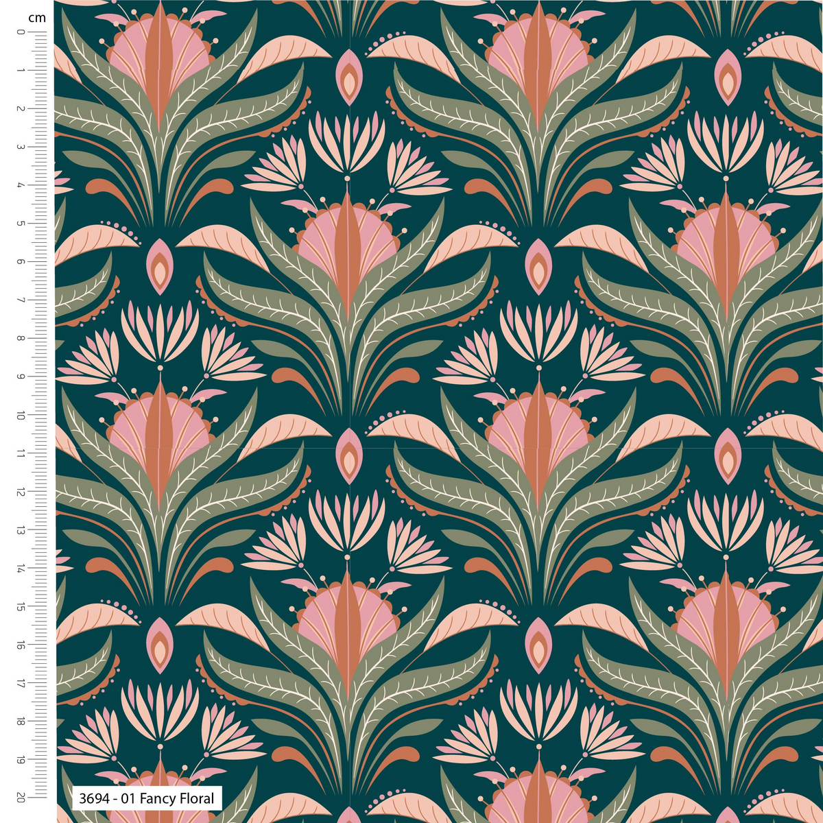 Deco Blooms By Craft Cotton Co. 100% Cotton Digitally Printed Fabric for Quilting, Arts, Crafts, DIY Projects