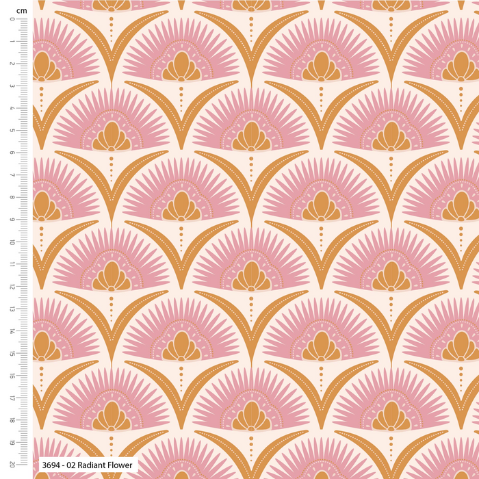 The Craft Cotton Co. Loose Fabric Deco Blooms By Craft Cotton Co. 100% Cotton Digitally Printed Fabric