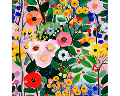 Garden Party Multi 100% Cotton Printed Fabric
