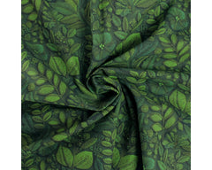Needlework Leaves 100% Cotton Printed Fabric