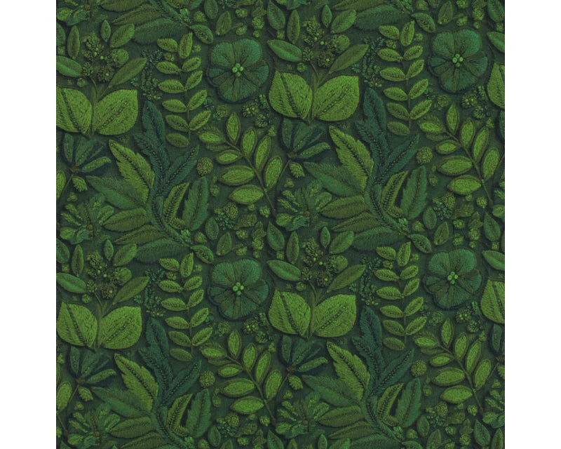 Needlework Leaves 100% Cotton Printed Fabric