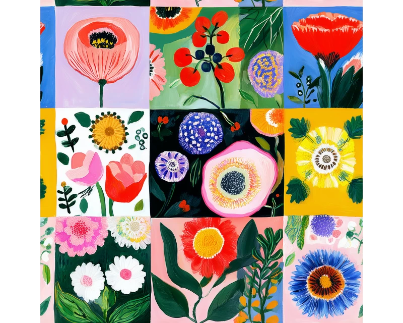 Floral Scrapbook Multi 100% Cotton Printed Fabric