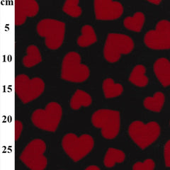 Super Soft Anti-Pil Printed Polar Fleece Fabric 100% Polyester (FC0022 Black Red)