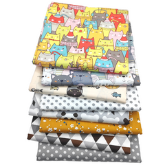 CraftsFabrics 8Pcs Animal Printed Cotton Fabric 100% Cotton Wide Fabric Squares