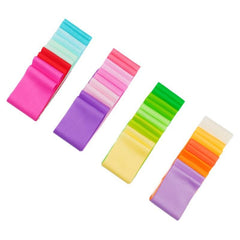 CraftsFabrics 100% Cotton 40pcs Jelly Roll Fabric 6.5x50cm Pre-Cut Roll Fabric Solid Colors Patchwork Bundles for DIY Sewing Art Craft