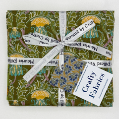 Crafty By Chatham Glyn Maurice Pillard 100% Cotton Percale 50x55cm Wide Fat Quarter Bundle for Crafting, Patchwork, Kid's Craft