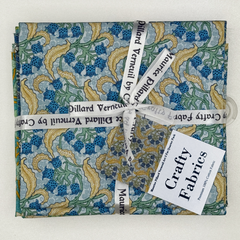 Crafty By Chatham Glyn Maurice Pillard 100% Cotton Percale 50x55cm Wide Fat Quarter Bundle for Crafting, Patchwork, Kid's Craft