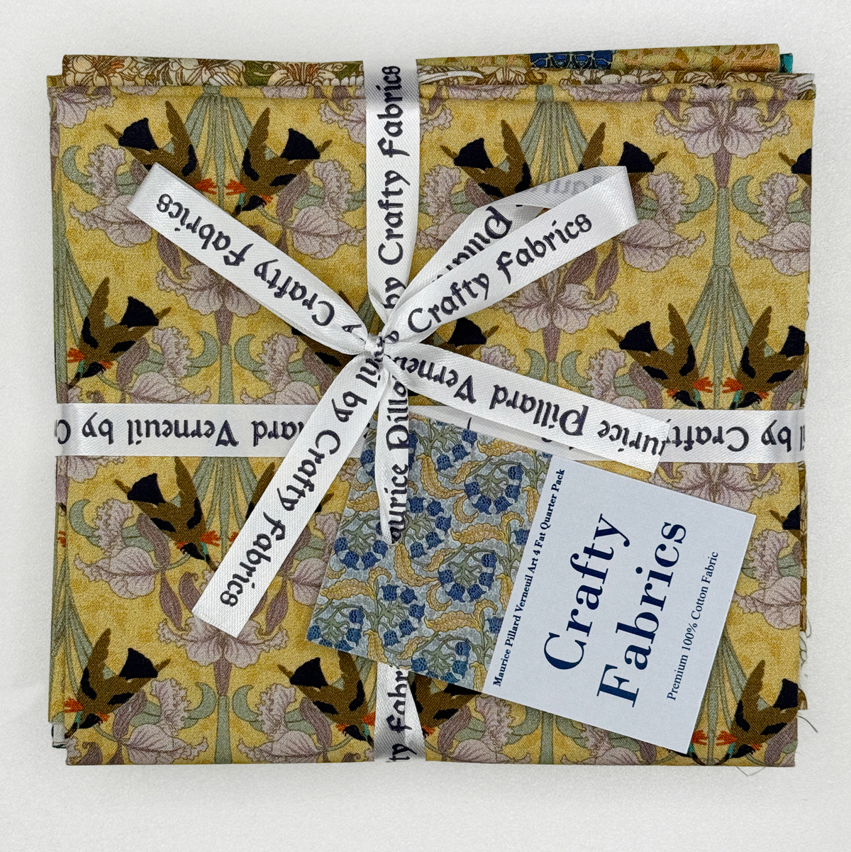 Crafty By Chatham Glyn Maurice Pillard 100% Cotton Percale 50x55cm Wide Fat Quarter Bundle for Crafting, Patchwork, Kid's Craft