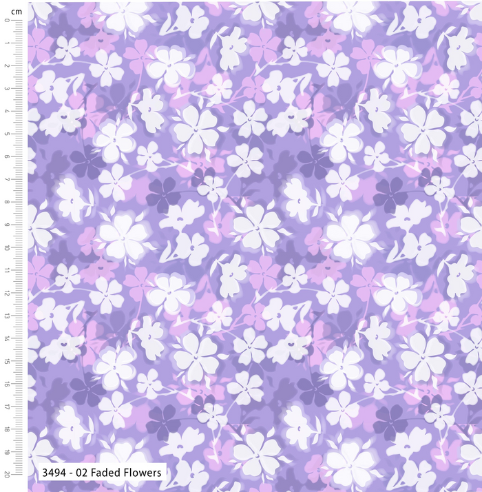 The Craft Cotton Co. Loose Fabric Floral Impressions Collection 100% Cotton Craft Fabric 112cm Wide