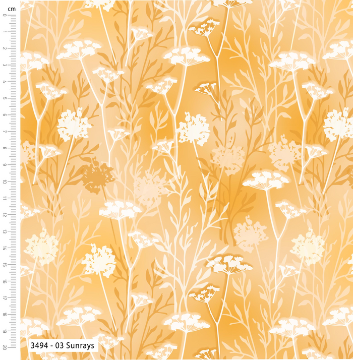The Craft Cotton Co. Loose Fabric Floral Impressions Collection 100% Cotton Craft Fabric 112cm Wide
