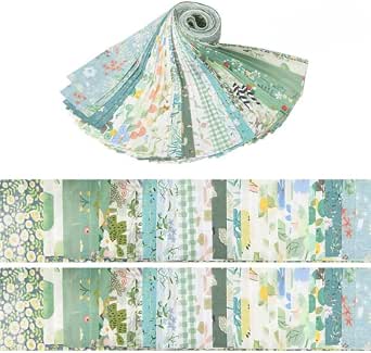 CraftsFabrics 40pcs Floral Printed 100% Cotton Patchwork Jelly Roll