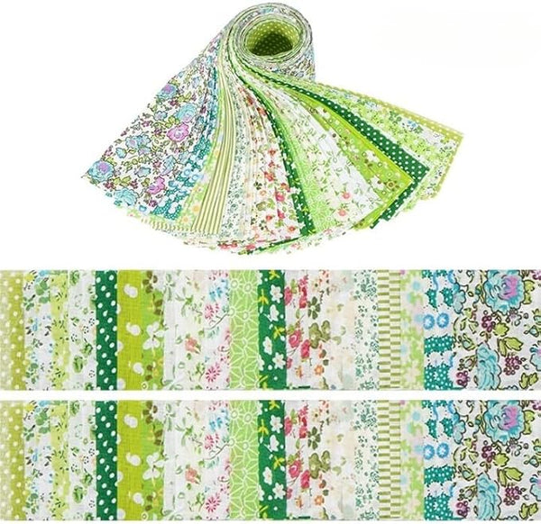 CraftsFabrics 40pcs Floral Printed 100% Cotton Patchwork Jelly Roll