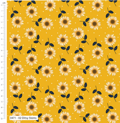 Golden Sunflowers 5Pcs Printed Cotton Digital Fat Quarter Bundle 100% Cotton 45x55cm Wide Craft Material for Crafting, Quilting, Home Décor