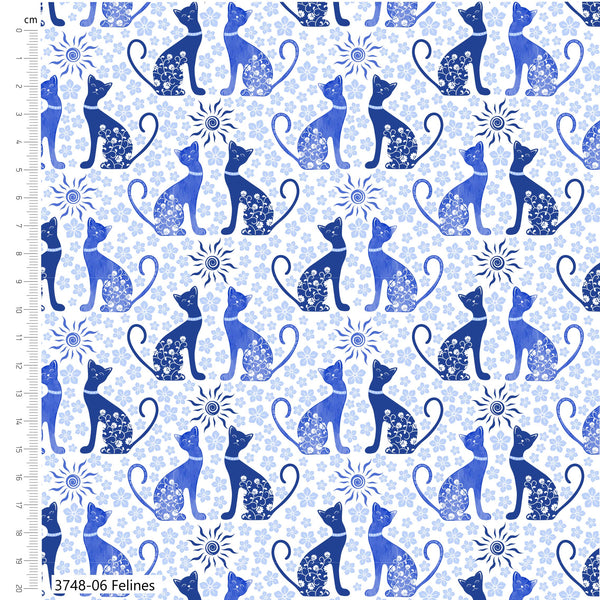 Grecian Blues Victoria Louise Design 100% Cotton Fabric
