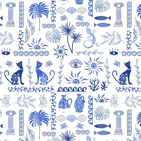 Grecian Blues Victoria Louise Design 100% Cotton Fabric