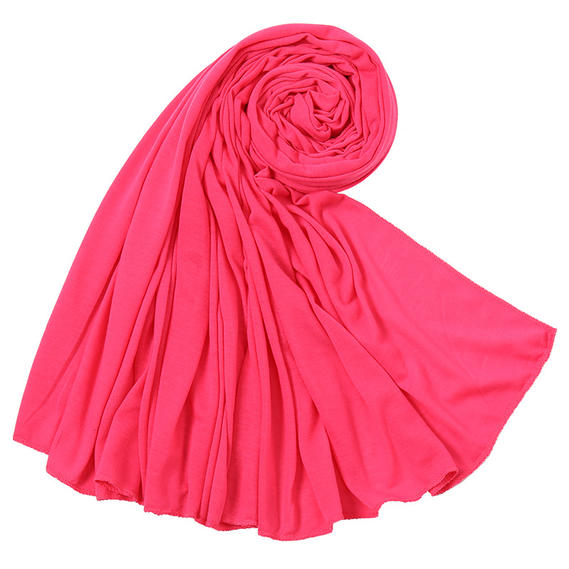 CraftsFabrics 180x80cm Women Comfort 100% Polyester Hijab Scarf 85 GSM High Stretch Muslim Shawl Jersey Hijab Headwrap