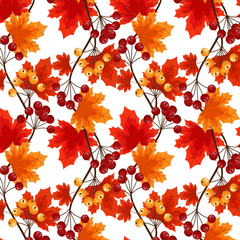 Assorted 8Pcs Fall & Autumn Polycotton Fabric Bundle for Thanksgiving