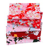 CraftsFabrics Lot de 5 carrés de tissu d'emballage en coton de style japonais 20 x 25 cm pour patchwork, couture et bricolage 