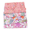 CraftsFabrics Lot de 5 carrés de tissu d'emballage en coton de style japonais 20 x 25 cm pour patchwork, couture et bricolage 