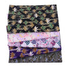 CraftsFabrics Lot de 5 carrés de tissu d'emballage en coton de style japonais 20 x 25 cm pour patchwork, couture et bricolage 