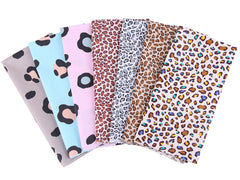 CraftsFabrics 7pcs Leopard Print Fabric Squares