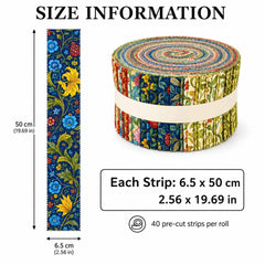 CraftsFabrics 2,5 Zoll 20 Stück Cartoon-Tiere Kinderstoff-Jelly-Rolls-Streifen